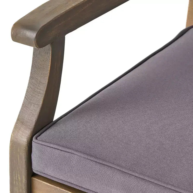Christopher Knight Home Llano set da pranzo da esterno a 5 pezzi in legno di acacia con cuscini resistenti all'acqua