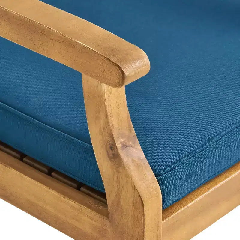 Christopher Knight Home Llano set da pranzo da esterno a 5 pezzi in legno di acacia con cuscini resistenti all'acqua