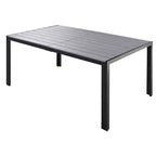 Whisen Set da Pranzo da Esterno in Acciaio a 7 Pezzi Resistente alle Intemperie, Set da Pranzo per Patio per Balcone, Giardino