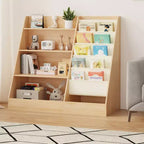 Libreria per bambini a 4 ripiani e portagiochi, libreria per bambini in tessuto a 5 strati, organizer per giocattoli per bambini, libreria a imbracatura per bambini