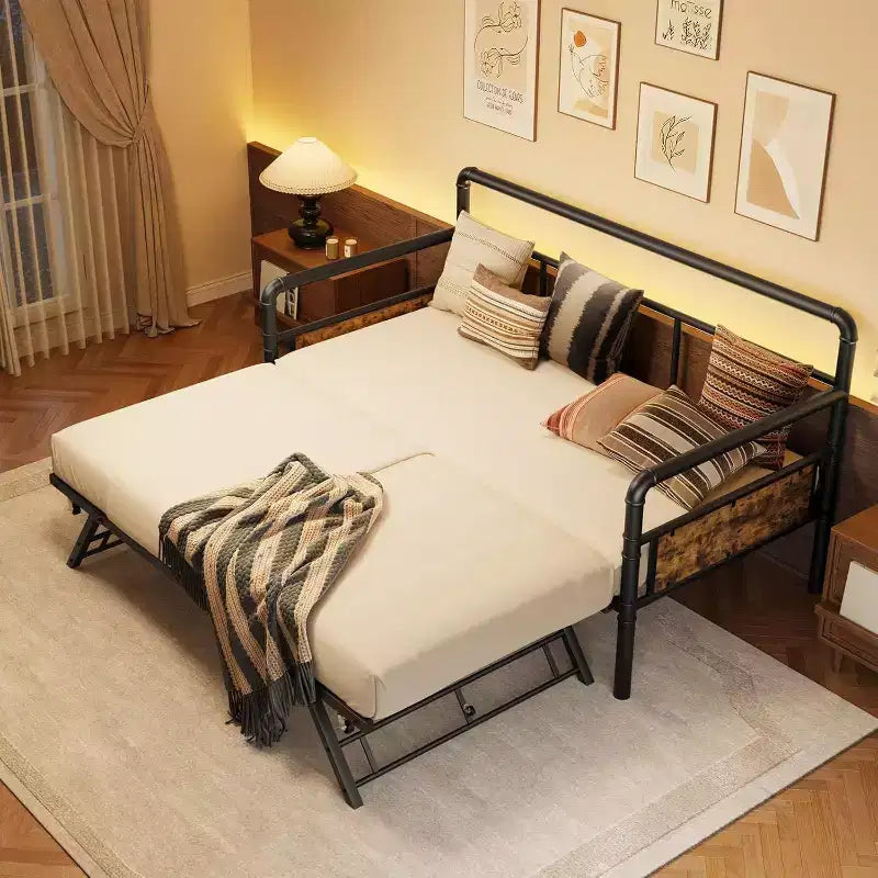 Struttura in metallo per divano letto singolo, letto resistente per soggiorno, camera da letto o camera degli ospiti