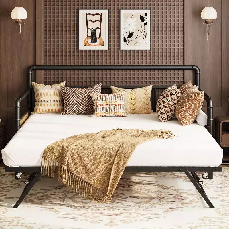 Struttura in metallo per divano letto singolo, letto resistente per soggiorno, camera da letto o camera degli ospiti