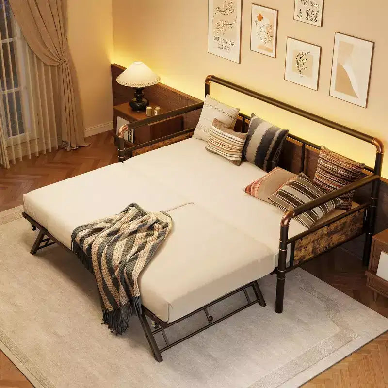 Struttura in metallo per divano letto singolo, letto resistente per soggiorno, camera da letto o camera degli ospiti