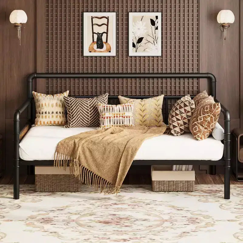Struttura in metallo per divano letto singolo, letto resistente per soggiorno, camera da letto o camera degli ospiti