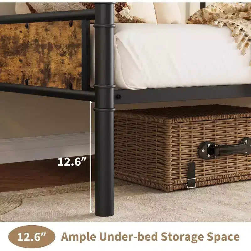 Struttura in metallo per divano letto singolo, letto resistente per soggiorno, camera da letto o camera degli ospiti