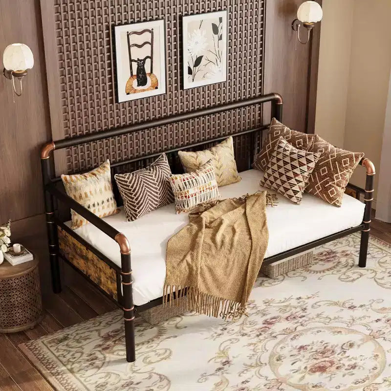 Struttura in metallo per divano letto singolo, letto resistente per soggiorno, camera da letto o camera degli ospiti