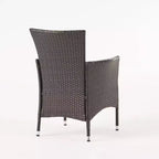 GDFStudio Bruna Ensemble de salle à manger d'extérieur 6 pièces en osier et bois d'acacia avec banc, gris brossé/marron multicolore