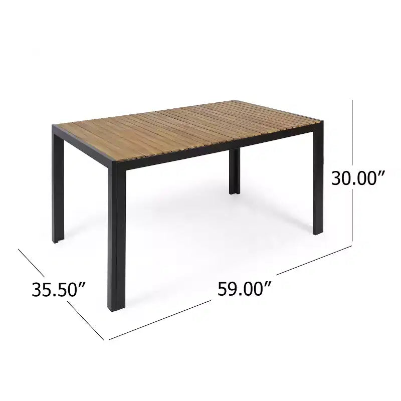 Christopher Knight Home Goodwin Set da pranzo da esterno 7 pezzi in legno di acacia e vimini con cuscini, Teak/Marrone