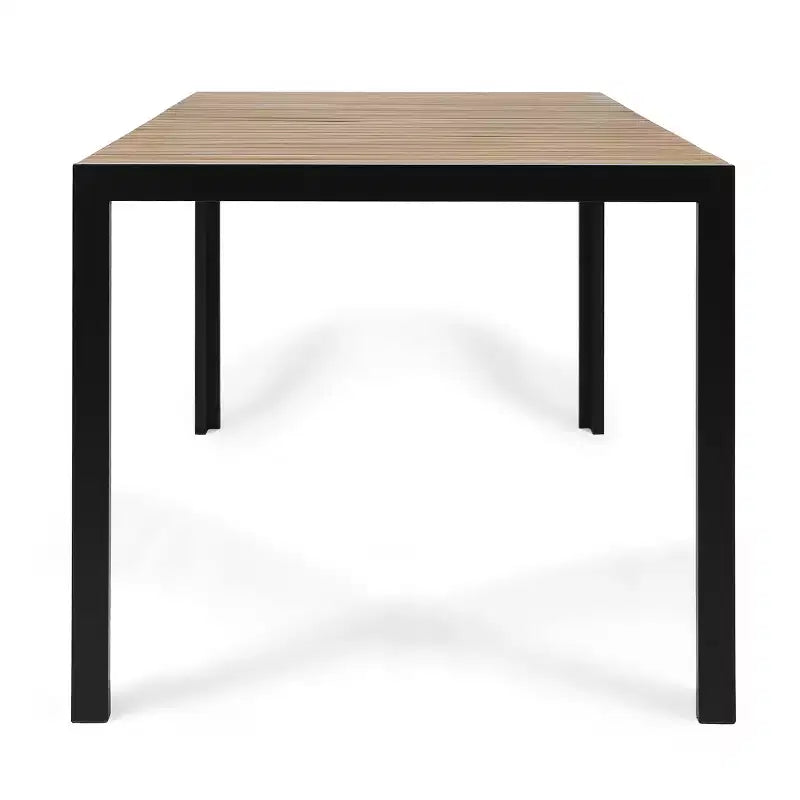 Christopher Knight Home Goodwin Set da pranzo da esterno 7 pezzi in legno di acacia e vimini con cuscini, Teak/Marrone