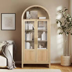 Vetrina ad arco in legno