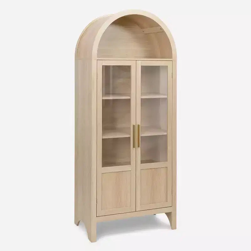 Vetrina ad arco in legno