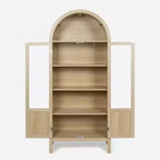 Vetrina ad arco in legno
