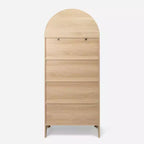 Vetrina ad arco in legno