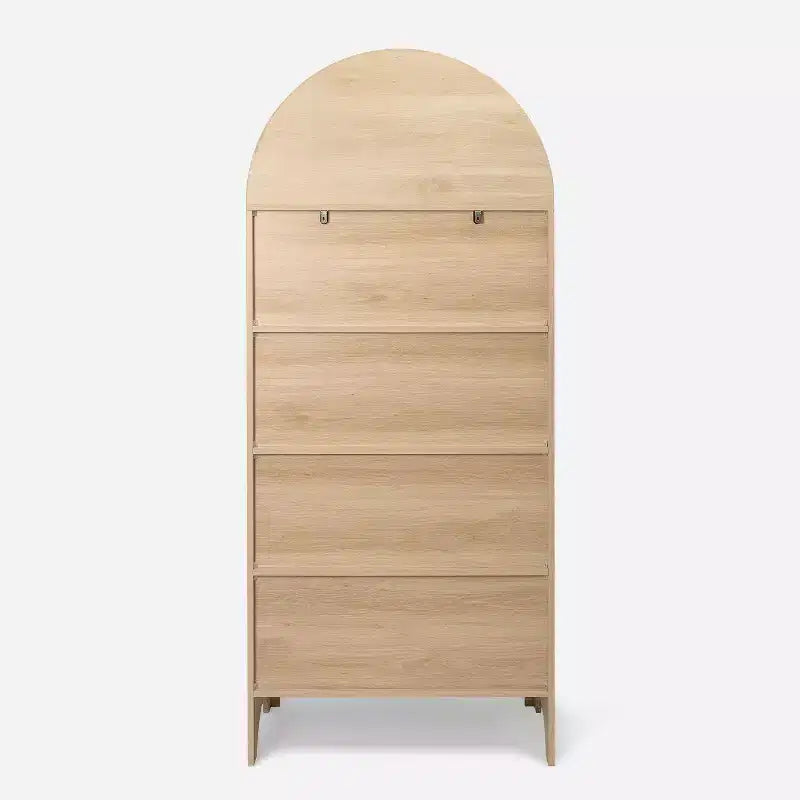 Vetrina ad arco in legno