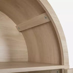 Vetrina ad arco in legno