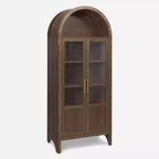 Vetrina ad arco in legno