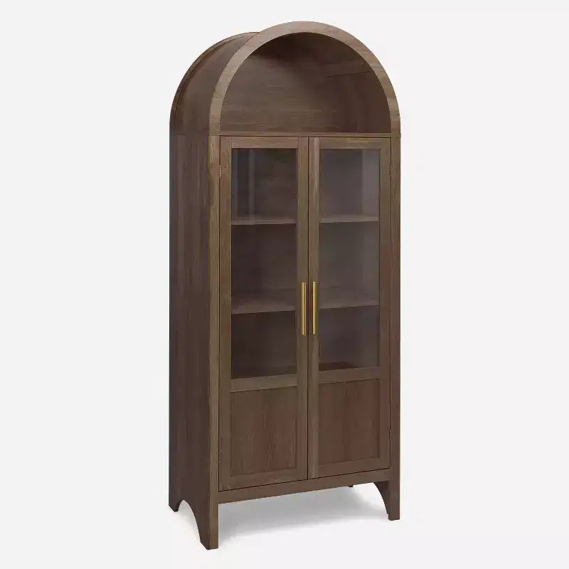 Vetrina ad arco in legno