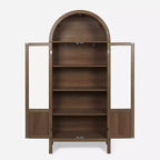Vetrina ad arco in legno