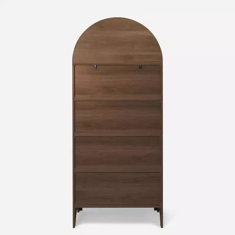 Vetrina ad arco in legno