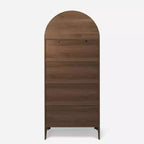 Vetrina ad arco in legno