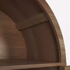 Vetrina ad arco in legno