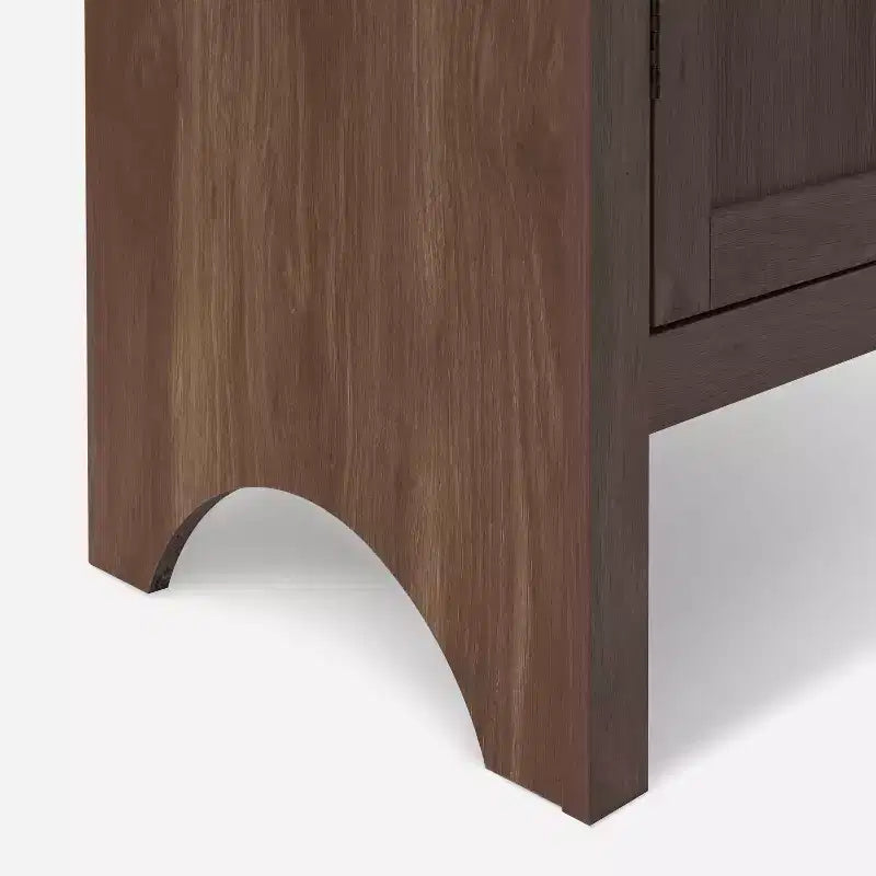 Vetrina ad arco in legno