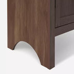 Vetrina ad arco in legno