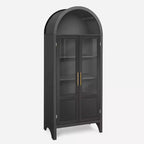 Vetrina ad arco in legno