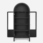 Vetrina ad arco in legno