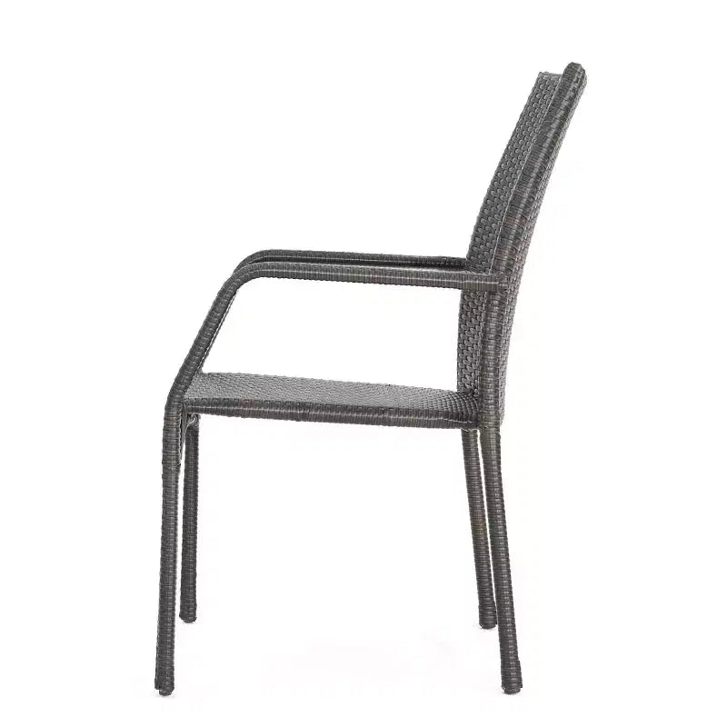Christopher Knight Home Harbor Set da pranzo da esterno 7 pezzi in vimini e alluminio, Marrone scuro/Marrone