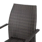Christopher Knight Home Harbor Set da pranzo da esterno 7 pezzi in vimini e alluminio, Marrone scuro/Marrone