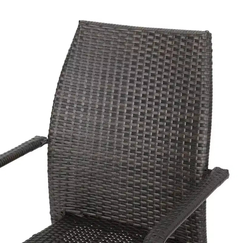 Christopher Knight Home Harbor Set da pranzo da esterno 7 pezzi in vimini e alluminio, Marrone scuro/Marrone