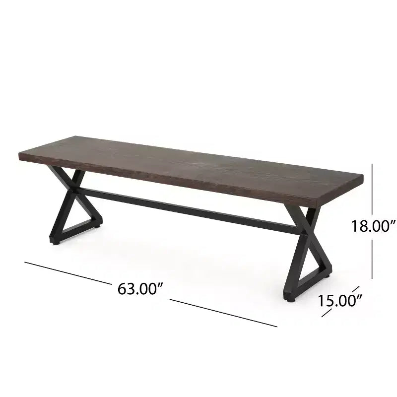 Christopher Knight Home Aisha Ensemble de salle à manger d'extérieur 6 pièces en osier et aluminium avec banc, marron/multicolore