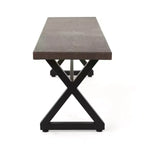 Christopher Knight Home Aisha Ensemble de salle à manger d'extérieur 6 pièces en osier et aluminium avec banc, marron/multicolore