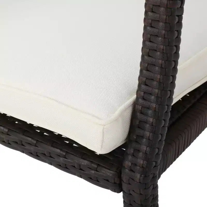Christopher Knight Home Aisha Ensemble de salle à manger d'extérieur 6 pièces en osier et aluminium avec banc, marron/multicolore