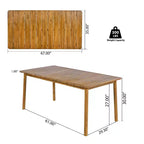 Christopher Knight Home Charles Set da Pranzo da Esterno a 7 Pezzi in Legno di Acacia e Corda con Cuscini