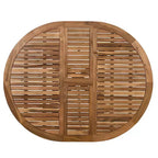 GDFStudio Eden Set da Pranzo Moderno da Esterno Allungabile 5 Pezzi in Legno e Ferro
