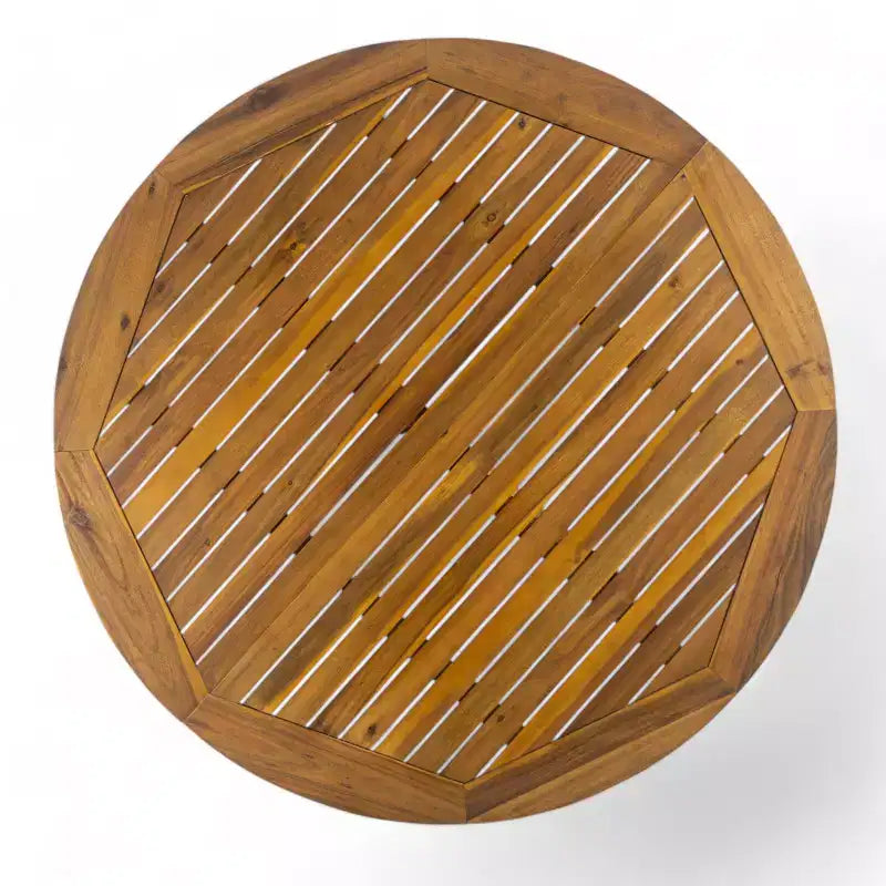Christopher Knight Home Wes Set da pranzo da esterno a 5 pezzi in legno di acacia e vimini con cuscini