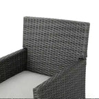 Christopher Knight Home Wes Set da pranzo da esterno a 5 pezzi in legno di acacia e vimini con cuscini