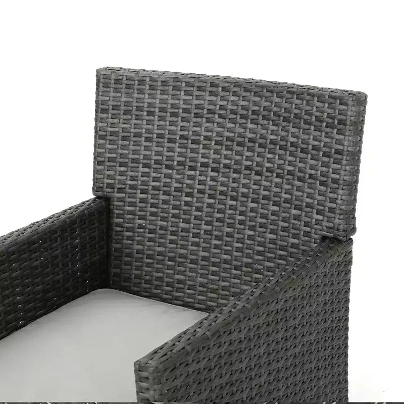 Christopher Knight Home Wes Set da pranzo da esterno a 5 pezzi in legno di acacia e vimini con cuscini