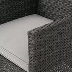 Christopher Knight Home Wes Set da pranzo da esterno a 5 pezzi in legno di acacia e vimini con cuscini