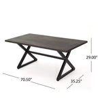 Christopher Knight Home Aisha Ensemble de salle à manger d'extérieur 6 pièces en osier et aluminium avec banc