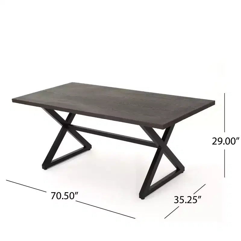 Christopher Knight Home Aisha Ensemble de salle à manger d'extérieur 6 pièces en osier et aluminium avec banc
