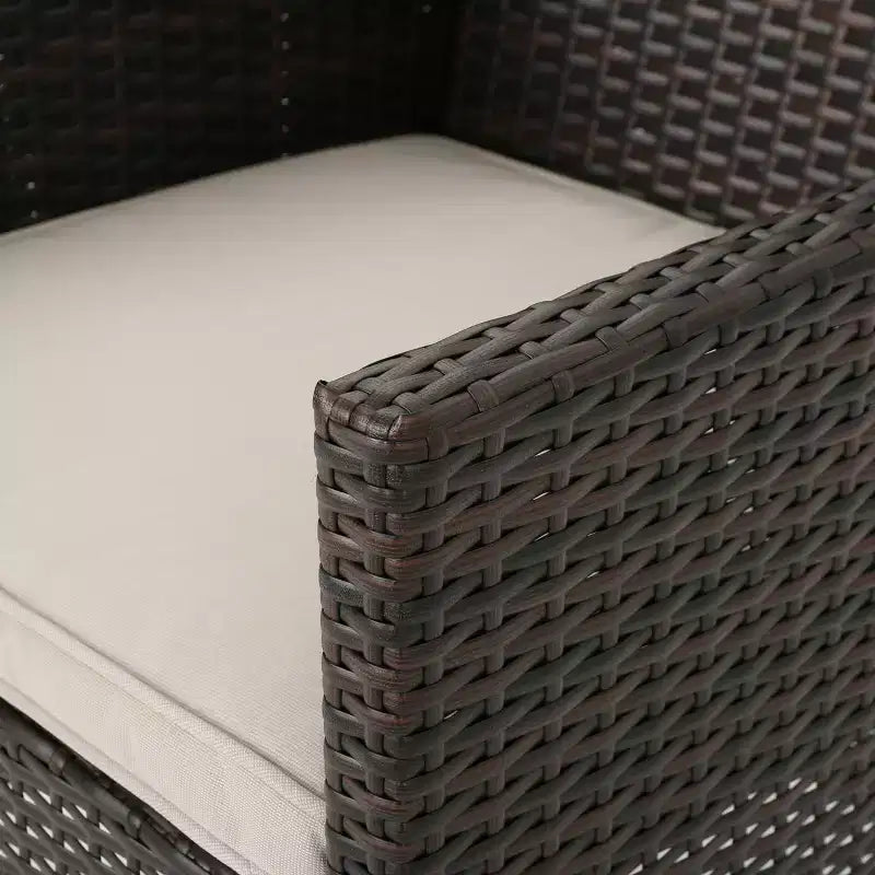 Christopher Knight Home Aisha Ensemble de salle à manger d'extérieur 6 pièces en osier et aluminium avec banc
