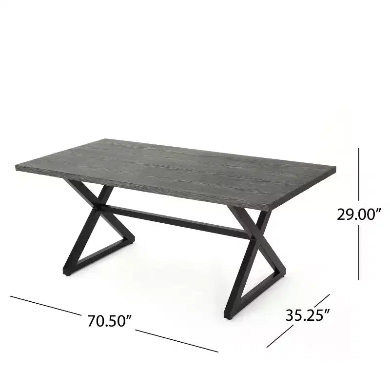 Christopher Knight Home Aisha Ensemble de salle à manger d'extérieur 6 pièces en osier et aluminium avec banc