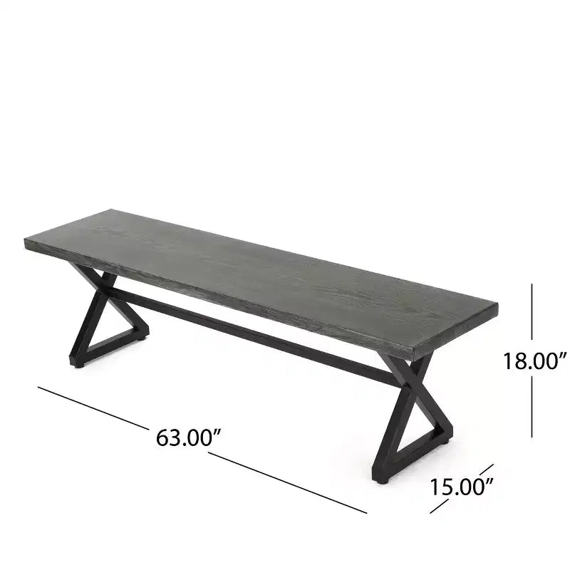 Christopher Knight Home Aisha Ensemble de salle à manger d'extérieur 6 pièces en osier et aluminium avec banc