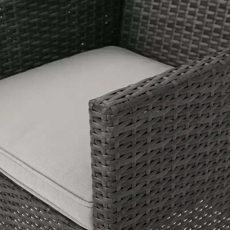 Christopher Knight Home Aisha Ensemble de salle à manger d'extérieur 6 pièces en osier et aluminium avec banc
