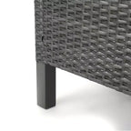 Christopher Knight Home Aisha Ensemble de salle à manger d'extérieur 6 pièces en osier et aluminium avec banc