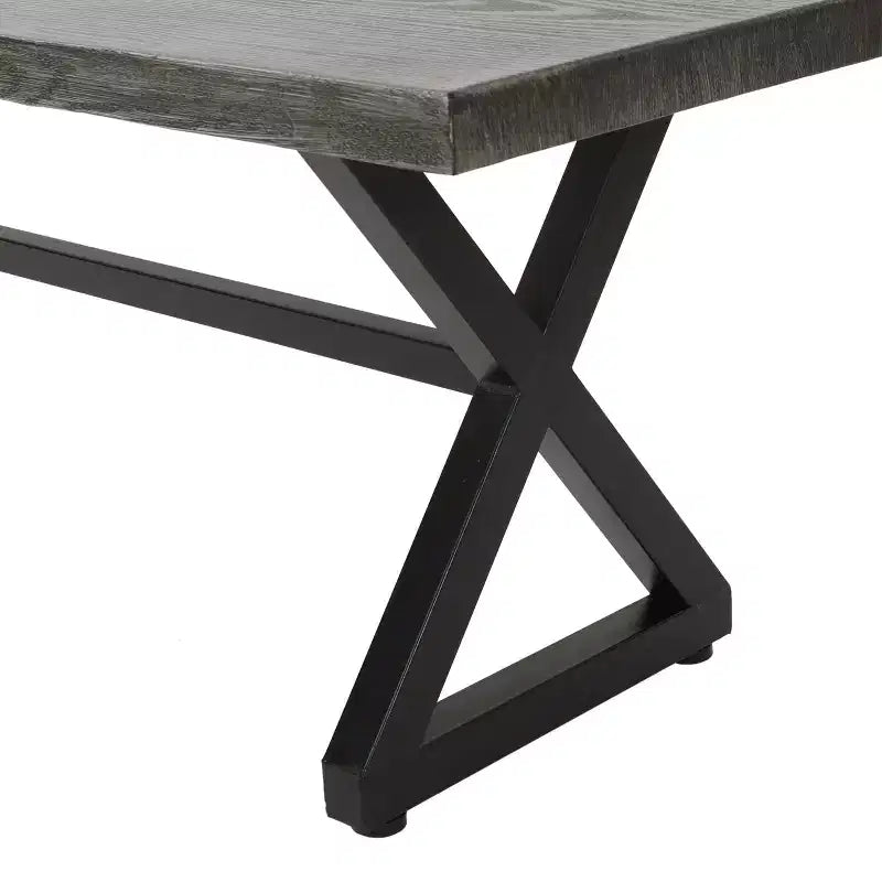 Christopher Knight Home Aisha Ensemble de salle à manger d'extérieur 6 pièces en osier et aluminium avec banc