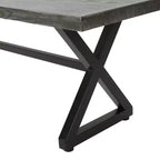 Christopher Knight Home Aisha Ensemble de salle à manger d'extérieur 6 pièces en osier et aluminium avec banc